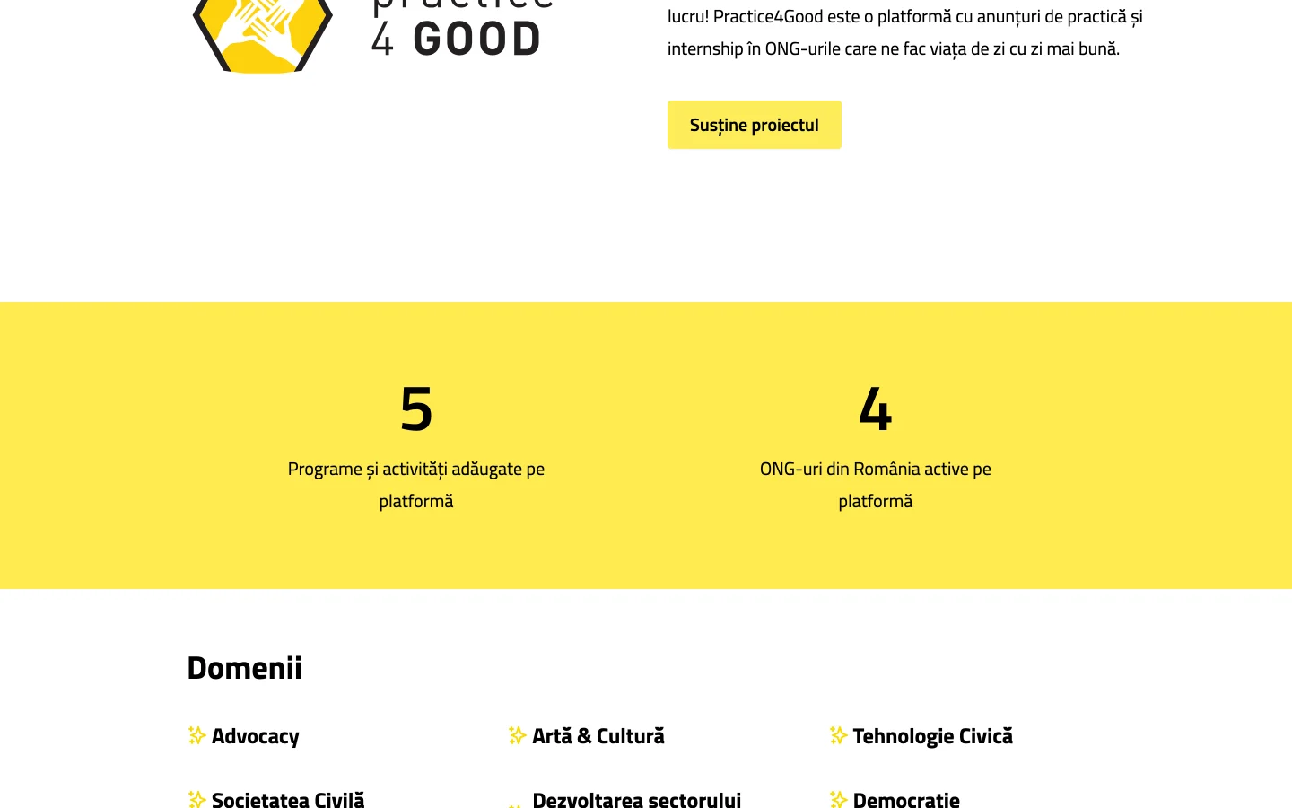 Practice4Good — programmes & domains