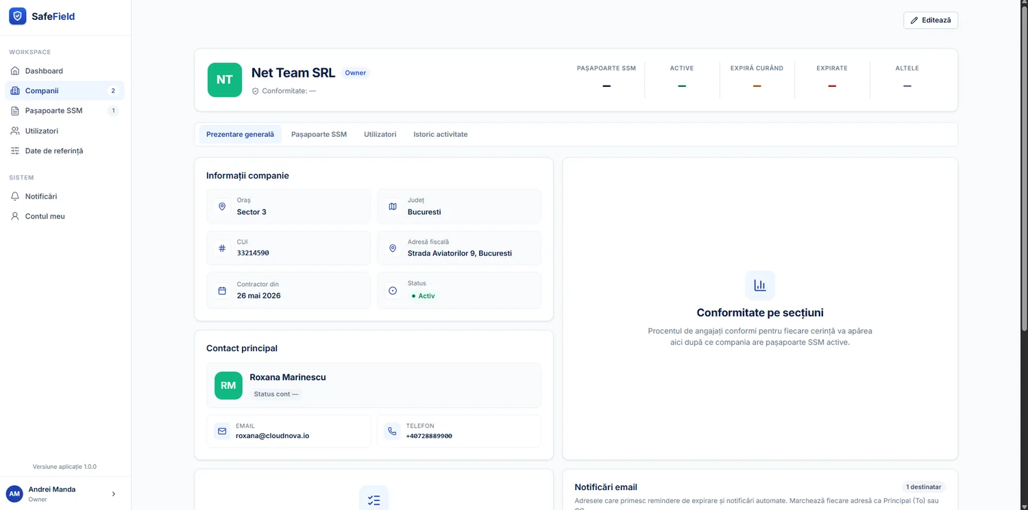 SafeField — company overview