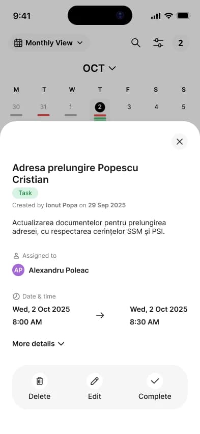 SSM Holding — alternate screen